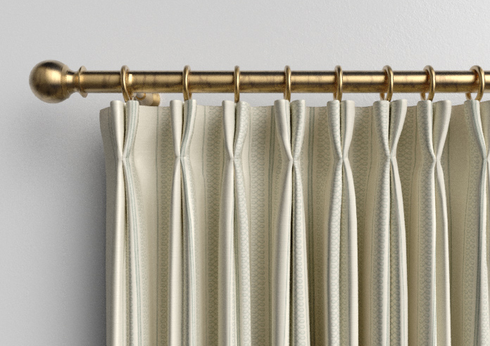 Trellis Prints, Noble Stripe Bud Green - Made to Measure Curtains - Image 10